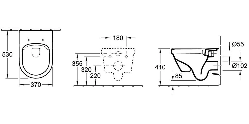 Villeroy & Boch Architectura - Wandcloset, Afvoer Horizontaal, DirectFlush, Alpine Wit 5684R001 4 Villeroy & Boch Architectura - Wandcloset, Afvoer Horizontaal, DirectFlush, Alpine Wit 5684R001 - Afbeelding 2