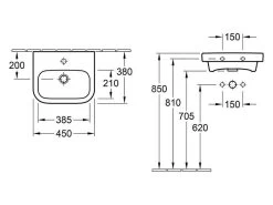 Villeroy & Boch Architectura - Fontein 450x380 Mm, Zonder Overloop, 1 Kraangat, Alpine Wit 43734601 -Modern Badkamer Verkoop 7b37aefb0cb02c8084e86a74