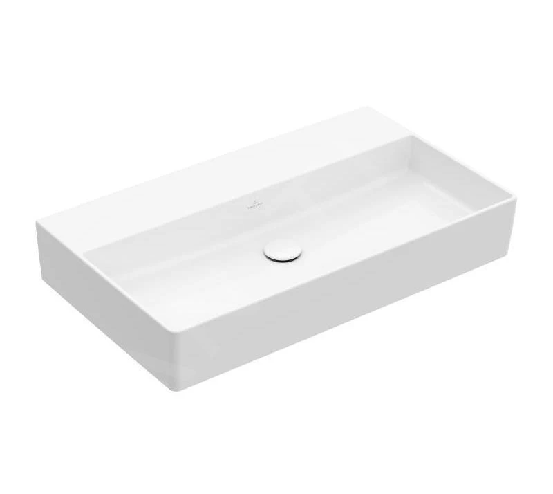 Villeroy & Boch Memento 2.0 - Wastafel 800x470 Mm, Zonder Overloop, Zonder Kraangat, Alpine Wit 4A228301 3 Villeroy & Boch Memento 2.0 - Wastafel 800x470 Mm, Zonder Overloop, Zonder Kraangat, Alpine Wit 4A228301