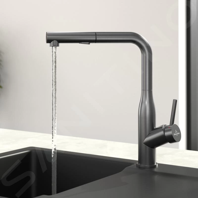 Villeroy & Boch Subway Style Shower - Keukenkraan Met Uittrekbare Sproeikop, Antraciet 92850005 12 Villeroy & Boch Subway Style Shower - Keukenkraan Met Uittrekbare Sproeikop, Antraciet 92850005 - Afbeelding 10