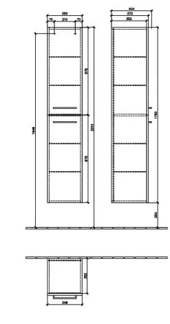 Villeroy & Boch Avento - Hoge Badkamerkast, 350x1760x372 Mm, 2 Deuren, Crystal White A89401B4 -Modern Badkamer Verkoop 83235a2b0a96aa8f216382b4 10
