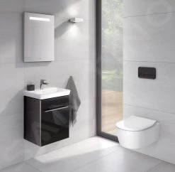 Villeroy & Boch Avento - Wastafelkast, 430x514x352 Mm, 1 Deur, Crystal Black A88701B3 -Modern Badkamer Verkoop 83f14afb4d3b28b147f81138