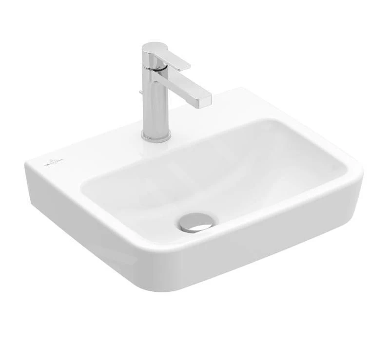 Villeroy & Boch O.novo - Fontein 450x370 Mm, Zonder Overloop, Kraangat, CeramicPlus, Alpine Wit 434446R1 3 Villeroy & Boch O.novo - Fontein 450x370 Mm, Zonder Overloop, Kraangat, CeramicPlus, Alpine Wit 434446R1