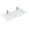 Villeroy & Boch Finion - Dubbele Wastafel, 1000x500 Mm, Zonder Overloop, 2 Kraangaten, Ceramicplus, Alpine Wit 4164A1R1 -Modern Badkamer Verkoop 8f55129a09dc84843836ceb8