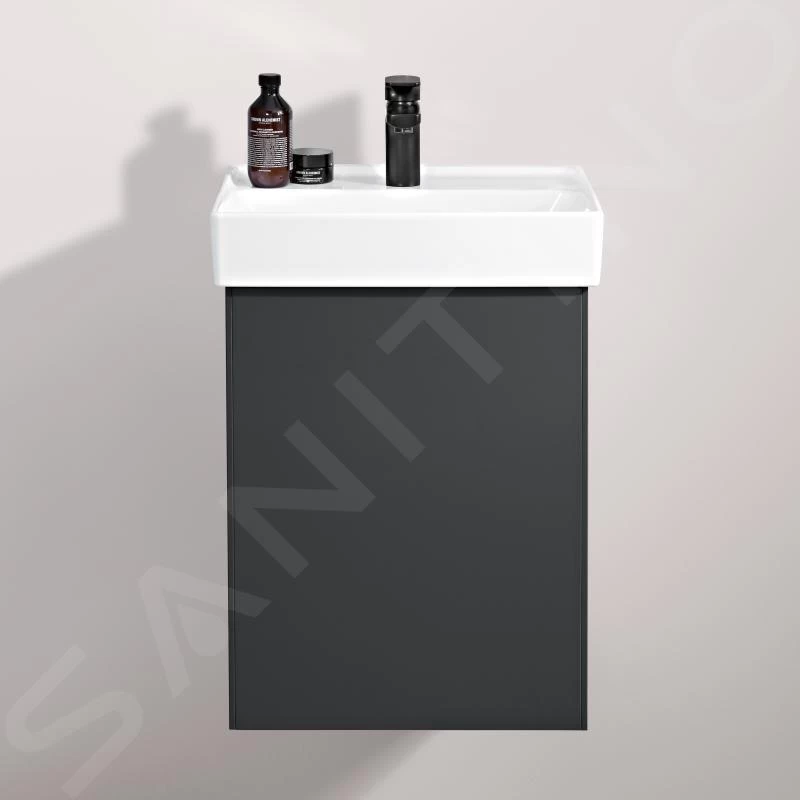 Villeroy & Boch Collaro - Wastafelkast, 410x546x344 Mm, 1 Deur, Scharnieren Links, Mat Zwart C00500PD 9 Villeroy & Boch Collaro - Wastafelkast, 410x546x344 Mm, 1 Deur, Scharnieren Links, Mat Zwart C00500PD - Afbeelding 7