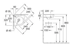 Villeroy & Boch O.novo - Hoekfontein 320x320, Zonder Overloop, 1 Kraangat, CeramicPlus, Alpine Wit 731033R1 -Modern Badkamer Verkoop 92fb91c05b7573f20d3b3530