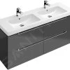 Villeroy & Boch Subway 2.0 - Wastafelkast, 1287x520x449 Mm, Glossy Grey A69900FP -Modern Badkamer Verkoop 93eba7ece8ba0c09f8baa583