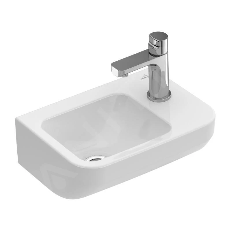 Villeroy & Boch Architectura - Fontein 360x260 Mm, Zonder Overloop, 1 Kraangat Rechts, Alpine Wit 43733701 3 Villeroy & Boch Architectura - Fontein 360x260 Mm, Zonder Overloop, 1 Kraangat Rechts, Alpine Wit 43733701