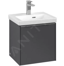 Villeroy & Boch Subway 3.0 - Wastafelonderkast, 423x429x378 Mm, 1 Deur, Grafiet C58200VR