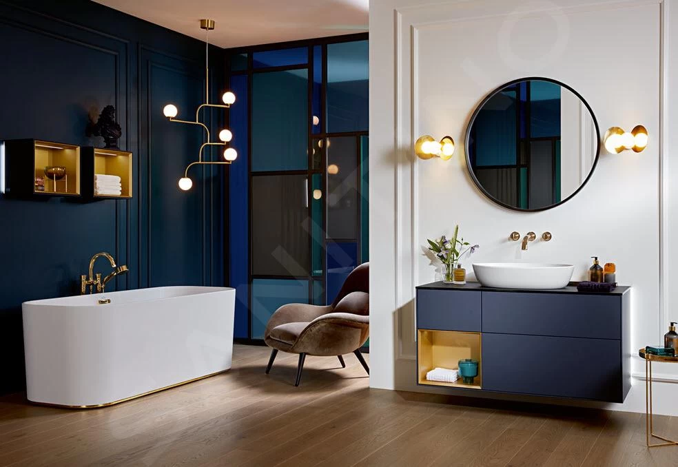 Villeroy & Boch Antheus - Spiegel Houten Frame, Diameter 850 Mm, Zwart B30500PW 7 Villeroy & Boch Antheus - Spiegel Houten Frame, Diameter 850 Mm, Zwart B30500PW - Afbeelding 5