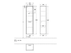 Villeroy & Boch Collaro - Hoge Spiegelkast, 404x1538x349 Mm, 1 Deur, Scharnieren Rechts, Glossy White C036F1DH -Modern Badkamer Verkoop a773afd2ab756ec8cb116482 3