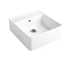 Villeroy & Boch Spoelbakken - Keramische Spoelbak 630x595 Mm Incl. Afvoergarnituur, CeramicPlus, Alpine Wit 632062R1