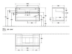 Villeroy & Boch Collaro - Wastafelonderkast, 1000x548x500 Mm, 2 Laden, Glossy White C01600DH -Modern Badkamer Verkoop a9f97e1e3983559df3fb0ea7