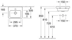 Villeroy & Boch Subway 2.0 - Fontein 370x305 Mm, Met Overloop En Kraangat, Ceramicplus, Wit 731737R1 -Modern Badkamer Verkoop accf7c479c2c473be6665656