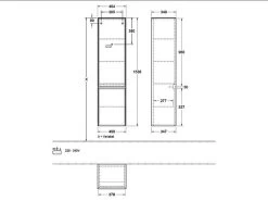 Villeroy & Boch Collaro - Hoge Badkamerkast, 404x1538x349 Mm, 2 Deuren, Scharnieren Rechts, Glossy White C03301DH -Modern Badkamer Verkoop b8e1687fa911bc015e8383d3