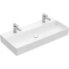 Villeroy & Boch Memento 2.0 - Dubbele Meubelwastafel 1000x470 Mm, Zonder Overloop, 2 Kraangaten, CeramicPlus, Alpine Wit 4A221KR1 -Modern Badkamer Verkoop b8e7170297380b0b3d4ce244 1