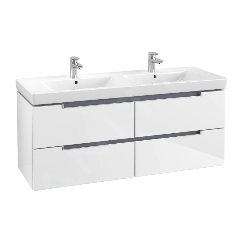Villeroy & Boch Subway 2.0 - Wastafelkast, 1287x520x449 Mm, Glossy White A69900DH 3 Villeroy & Boch Subway 2.0 - Wastafelkast, 1287x520x449 Mm, Glossy White A69900DH