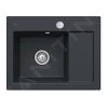 Villeroy & Boch Subway 45 - Keramische Spoelbak 65x51 Cm, Excentrische Bediening, CeramicPlus, Ebony 331202S5