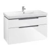 Villeroy & Boch Subway 2.0 - Wastafelonderkast, 987x590x449 Mm, 2 Lades, Glossy White A91510DH