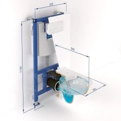 Villeroy & Boch O.novo - ViConnect Voorwandinstallatie Set, Toiletpot Inclusief Wcbril, DirectFlush, SoftClosing, E200 Spoelknop, Wit 5660D301 -Modern Badkamer Verkoop c16840450a84e3c64bba13d5