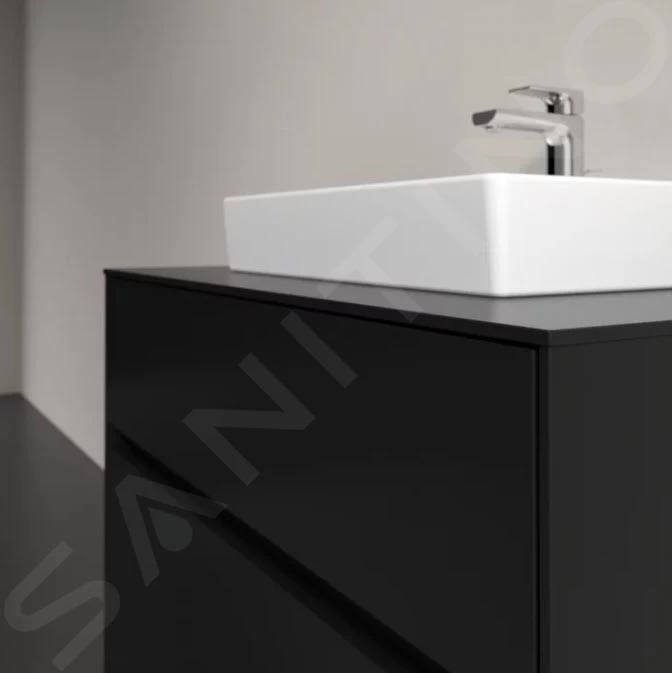 Villeroy & Boch Collaro - Wastafelkast, 800x548x500 Mm, 2 Laden, Mat Zwart C08000PD 7 Villeroy & Boch Collaro - Wastafelkast, 800x548x500 Mm, 2 Laden, Mat Zwart C08000PD - Afbeelding 5