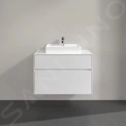 Villeroy & Boch Collaro - Wastafelonderkast, 800x548x500 Mm, 2 Laden, Glossy White C08000DH -Modern Badkamer Verkoop c23b9357f735ab96fc0e5a84