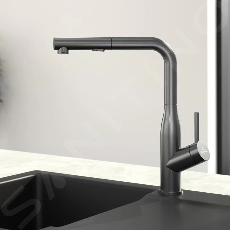 Villeroy & Boch Subway Style Shower - Keukenkraan Met Uittrekbare Sproeikop, Antraciet 92850005 11 Villeroy & Boch Subway Style Shower - Keukenkraan Met Uittrekbare Sproeikop, Antraciet 92850005 - Afbeelding 9