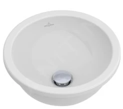 Villeroy & Boch Loop&Friends - Inbouw Wastafel, Diameter 390 Mm, Met Overloop, Zonder Kraangat, Alpine Wit 61403901