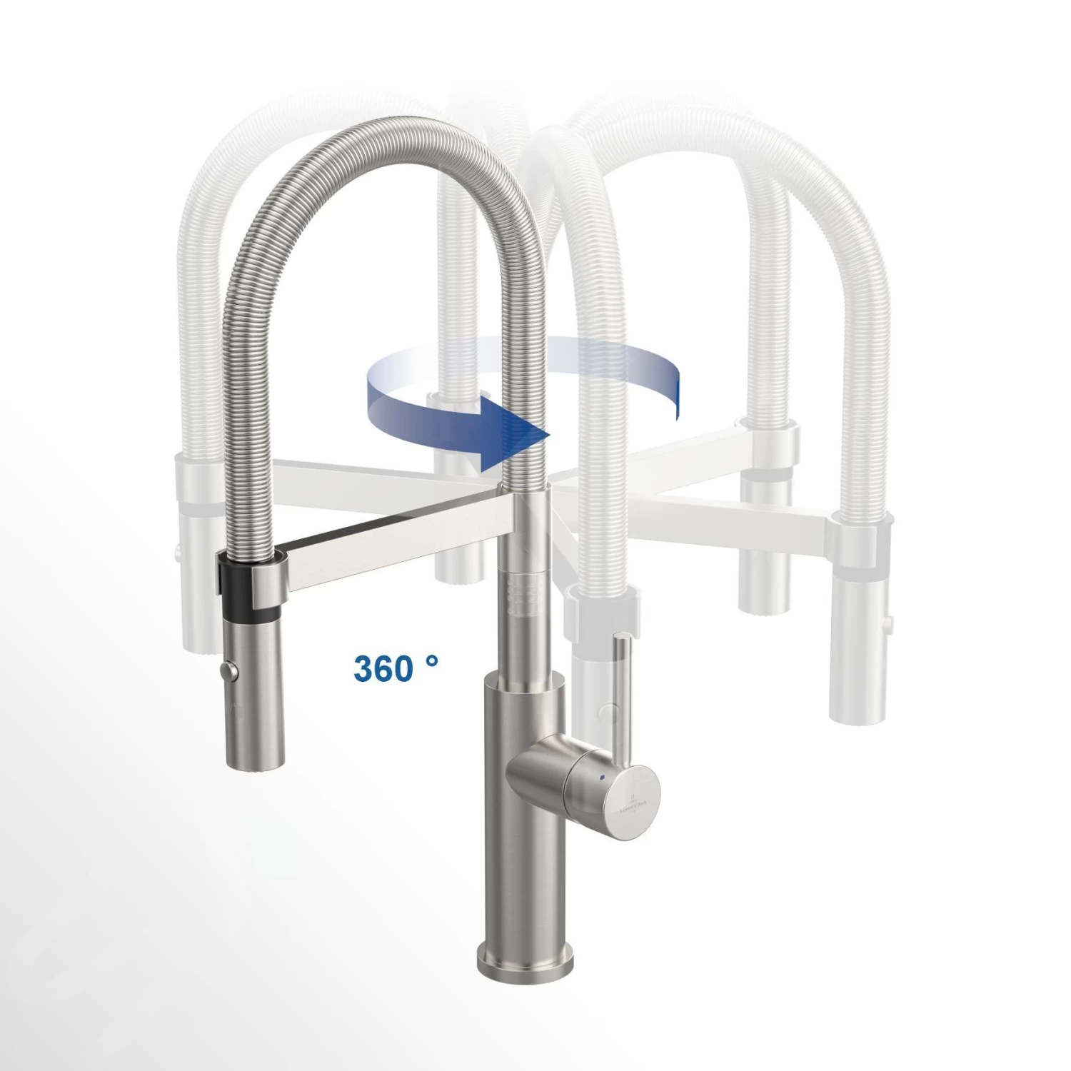 Villeroy & Boch Steel Expert 2.0 - Keukenkraan Met Flexibele Uitloop En Uittrekbare Sproeikop, Roestvrij Staal 928000LC 6 Villeroy & Boch Steel Expert 2.0 - Keukenkraan Met Flexibele Uitloop En Uittrekbare Sproeikop, Roestvrij Staal 928000LC - Afbeelding 4