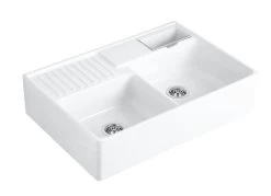 Villeroy & Boch Spoelbakken - Keramische Spoelbak 895x630 Mm Incl. Afvoergarnituur, CeramicPlus, Alpine Wit 632391R1