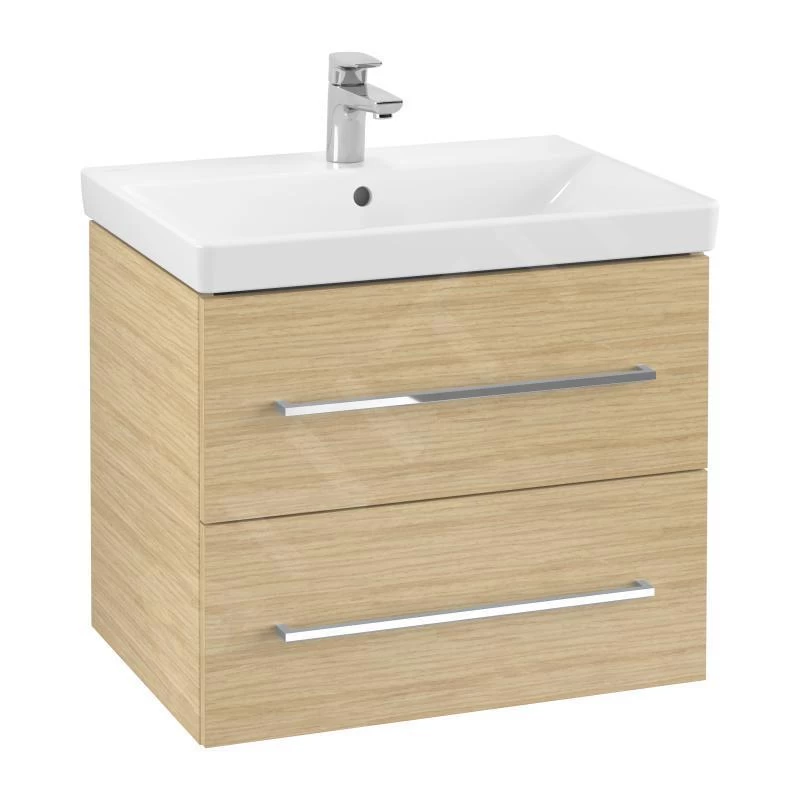 Villeroy & Boch Avento - Wastafelkast, 630x514x452 Mm, 2 Laden, Nordic Oak A89000VJ 3 Villeroy & Boch Avento - Wastafelkast, 630x514x452 Mm, 2 Laden, Nordic Oak A89000VJ