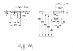 Villeroy & Boch O.novo - Fontein Compact 360x250 Mm, Zonder Overloop, 1 Kraangat Rechts, CeramicPlus, Alpine Wit 434337R1 -Modern Badkamer Verkoop db3c2f3a2bbd350acce49e90 1