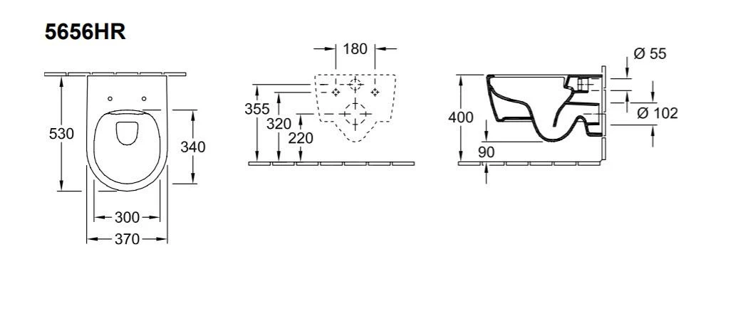 Villeroy & Boch Avento - Wandcloset Met Softclose WC-zitting, DirectFlush, Alpine Wit 5656HR01 4 Villeroy & Boch Avento - Wandcloset Met Softclose WC-zitting, DirectFlush, Alpine Wit 5656HR01 - Afbeelding 2
