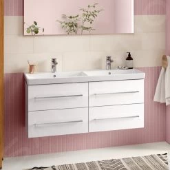 Villeroy & Boch Avento - Dubbele Meubelwastafel 1200x470 Mm, Met Overloop, 2 Kraangaten, Alpine Wit 4A23CK01 9 Villeroy & Boch Avento - Dubbele Meubelwastafel 1200x470 Mm, Met Overloop, 2 Kraangaten, Alpine Wit 4A23CK01 -Modern Badkamer Verkoop dbad414415f9004c1095b6cd 2