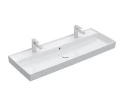 Villeroy & Boch Collaro - Meubelwastafel 1200x470 Mm, Met Overloop, 2 Kraangaten, CeramicPlus, Alpine Wit 4A33C4R1