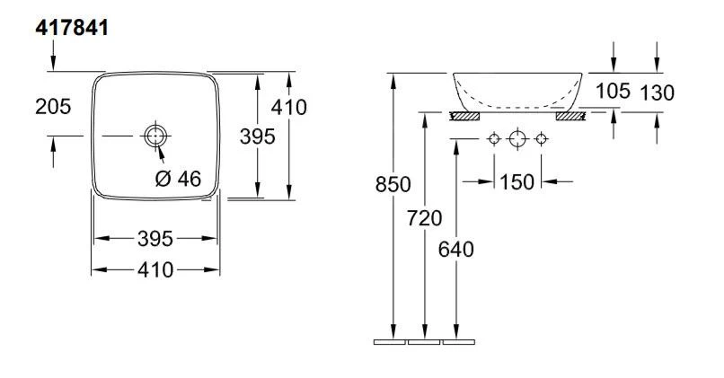 Villeroy & Boch Artis - Waskom Op Blad, 410x410, Ocean 417841BCW2 4 Villeroy & Boch Artis - Waskom Op Blad, 410x410, Ocean 417841BCW2 - Afbeelding 2