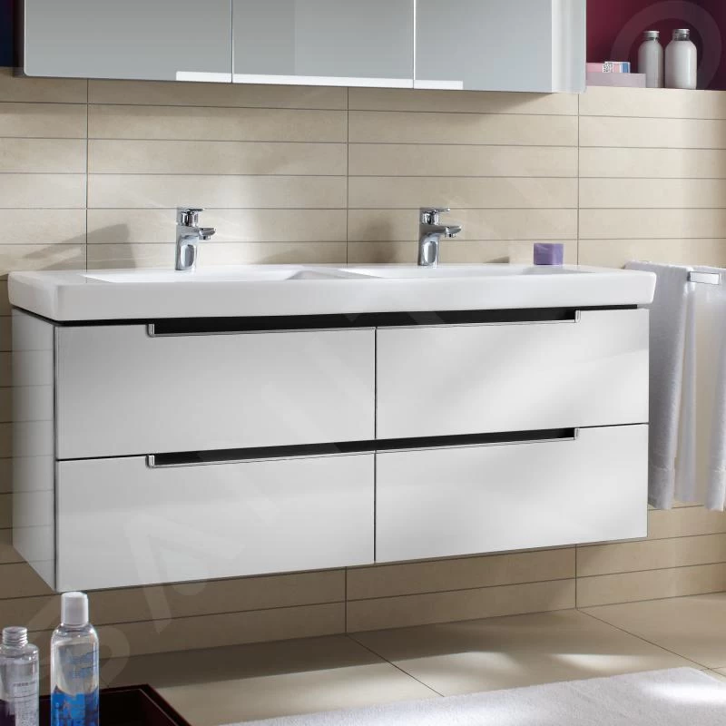 Villeroy & Boch Subway 2.0 - Wastafelkast, 1287x520x449 Mm, Glossy White A69900DH 5 Villeroy & Boch Subway 2.0 - Wastafelkast, 1287x520x449 Mm, Glossy White A69900DH - Afbeelding 3
