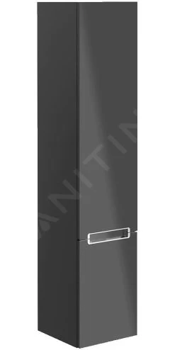 Villeroy & Boch Subway 2.0 - Hoge Badkamerkast, 1650x370x350 Mm, Scharnieren Links, Glossy Grey A70900FP