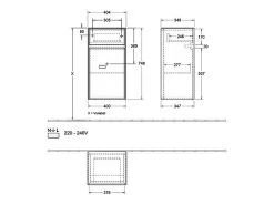 Villeroy & Boch Collaro - Hoge Zijkast, 404x748x349 Mm, 1 Deur, Scharnieren Rechts, Mat Zwart C03201PD -Modern Badkamer Verkoop e405cad5bf2cce07280f84b0 1