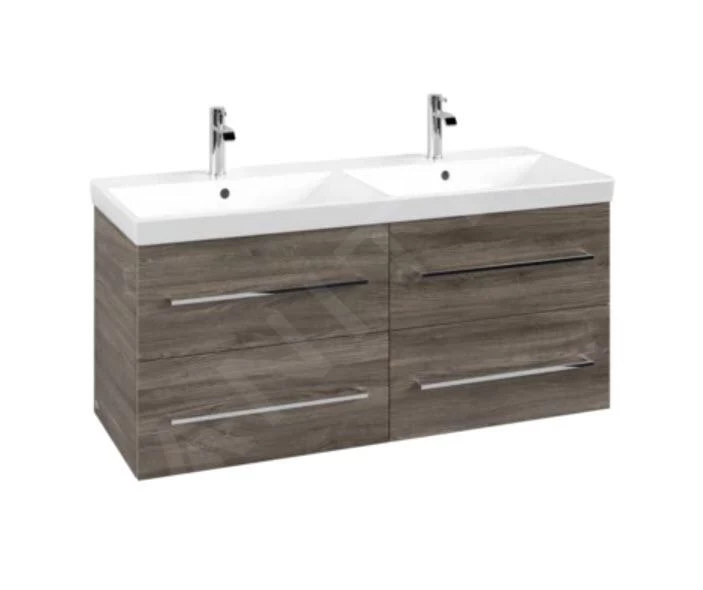 Villeroy & Boch Avento - Wastafelonderkast, 1180x514x452 Mm, 4 Lades, Stone Oak A89300RK 3 Villeroy & Boch Avento - Wastafelonderkast, 1180x514x452 Mm, 4 Lades, Stone Oak A89300RK