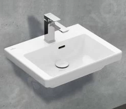 Villeroy & Boch Subway 3.0 - Fontein 500x400 Mm, Met Overloop, Met Kraangat, Alpine Wit 43705001 -Modern Badkamer Verkoop e9c5b216ffc137136fbf5857 1
