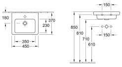 Villeroy & Boch Subway 2.0 - Fontein 450x370 Mm, Met Overloop En Kraangat, Wit 7315F501 -Modern Badkamer Verkoop ec08b66db7c888c800ab2141