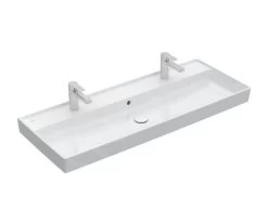 Villeroy & Boch Collaro - Meubelwastafel 1200x470 Mm, Met Overloop, 2 Kraangaten, CeramicPlus, Stone White 4A33C4RW