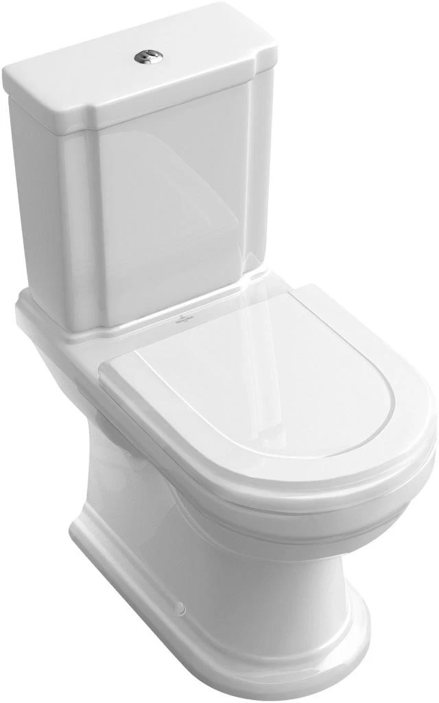 Villeroy & Boch Hommage - Duobloktoilet, 370x725 Mm, CeramicPlus, Wit 666210R1 2 Villeroy & Boch Hommage - Duobloktoilet, 370x725 Mm, CeramicPlus, Wit 666210R1