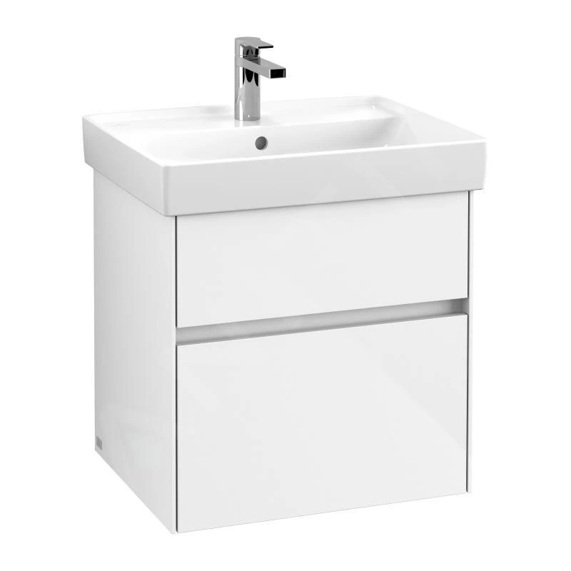 Villeroy & Boch Collaro - Wastafelonderkast, 554x546x444 Mm, 2 Laden, Glossy White C00800DH 3 Villeroy & Boch Collaro - Wastafelonderkast, 554x546x444 Mm, 2 Laden, Glossy White C00800DH