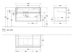 Villeroy & Boch Collaro - Wastafelonderkast, 1000x548x500 Mm, 2 Laden, Glossy White C01700DH -Modern Badkamer Verkoop fb1d9a2eea7eba3520806de5